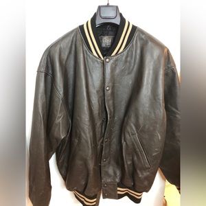 Roots  varsity leather jacket size XL